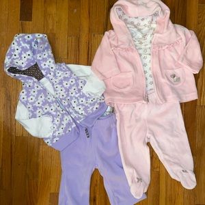 Carter’s 3mo 6 pc bundled lot girls outfits EUC 🌸